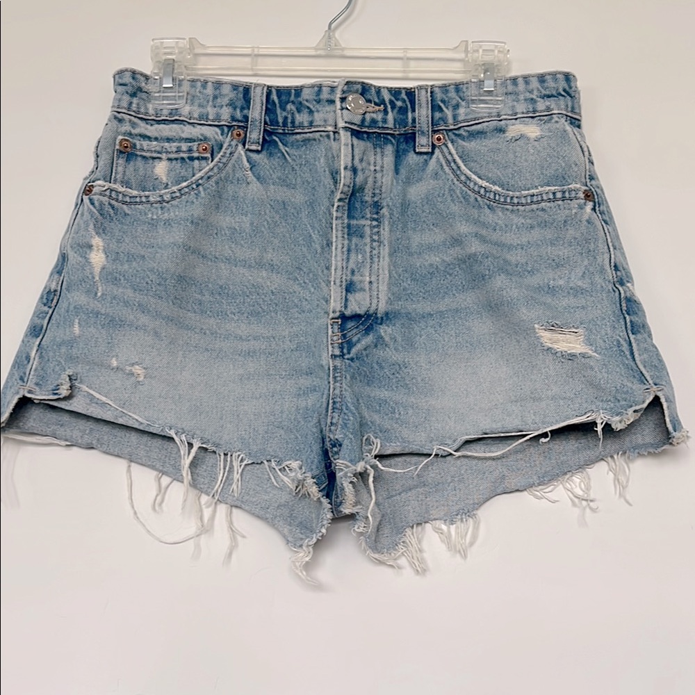 Zara distressed shorts
